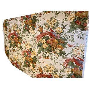 Waverly Heirloom Documents Fabric Yardage 54" Wide Floral & Bird Print